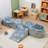 Compression Modular Play Couch, 5-In1 Modular Sectional Playing Sofa, Versatile Sofa For Playroom Bedroom, Convertible Foam And Floor Cushion-563408469