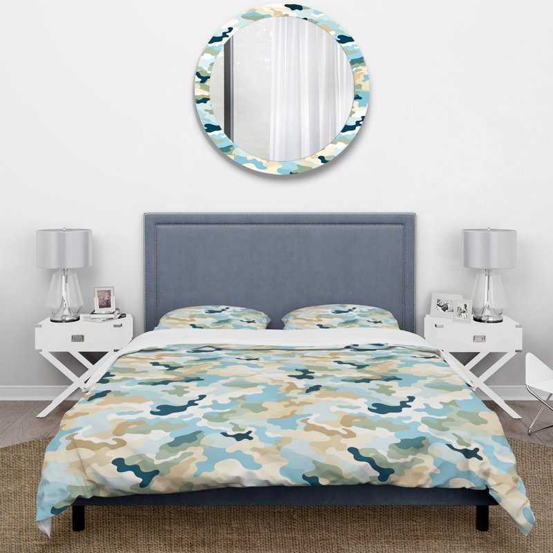 Ensemble de housse de couette Oasis Camouflage Blend - Camouflage, Housse de couette simple + 1 taie décorative stan