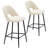 Kiyanni Upholstered 26.8" Boucle Counter Stool with Metal Frame-2100593012