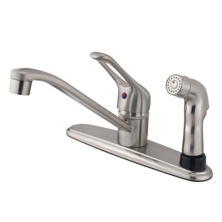Single Handle Centerset Kitchen Faucet with Deck Side Sprayer