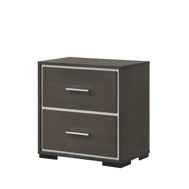 Table de chevet contemporaine à 2 tiroirs 1Pc