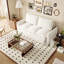 Beige 3 convertible, 70,9 po avec 21 oreiller et couverture, velours multifonctionnel pour chambre à coucher, décoration intérieure-493755667