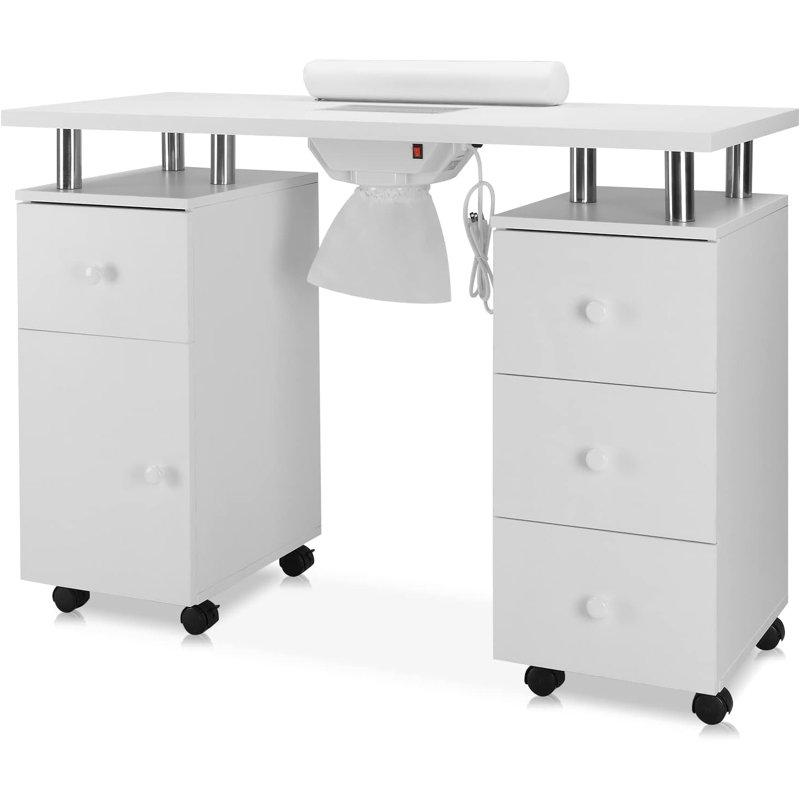 Organisateur de maquillage en bois Nailsworth, Blanc