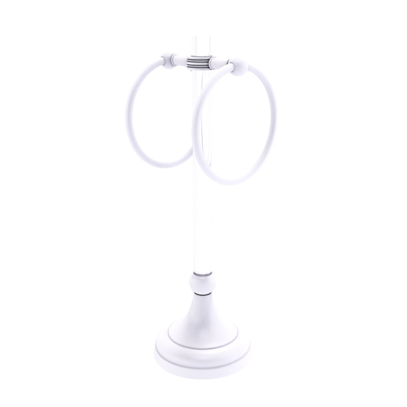 Porte-serviettes de comptoir Jarrell, Blanc mat