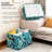 Collapsible Storage Bins 2-Pack With Tropical Leaf Pattern, Rectangular Fabric Organizer Basket For Home Organization And Decoration