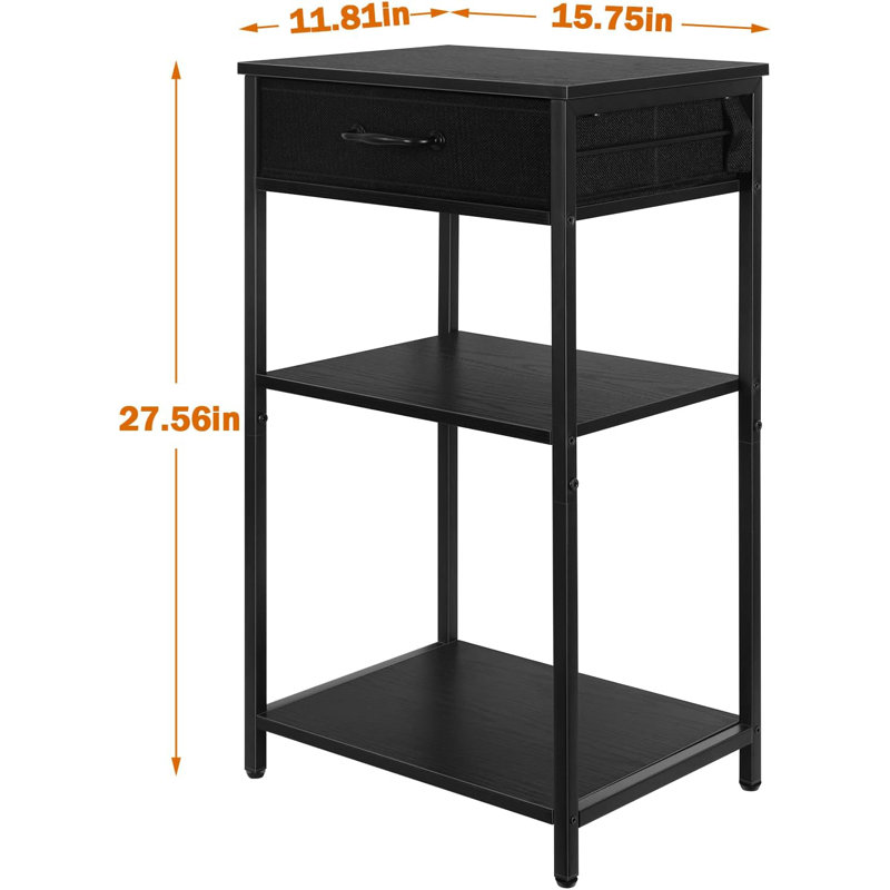 Table de chevet Rizal, Noir