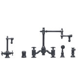 Towson Bridge Faucet - 18" Articulated Spout - Cross Handles