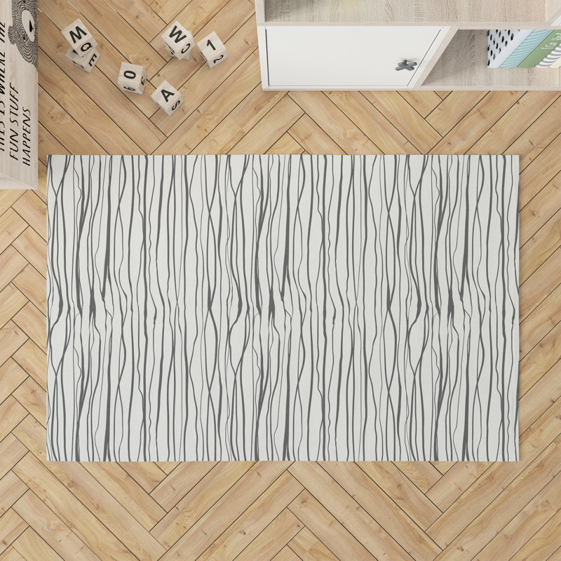 Legions Kids Play Mat, Rectangle 4' x 6', Ivory/Charcoal