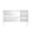 Armoire de rangement blanche avec tablettes réglables et style chic polyvalent