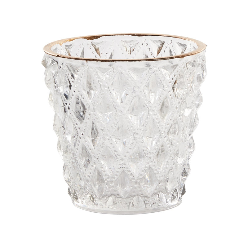 Porte-votive de table en verre Cristal, H 3,25 po x l 3,5 po x P 3,5 po
