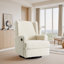 Upholstered 80 cm W Manual - Push Back Swivel Rock  Glider Recliner-1037485123