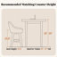 Swivel Upholstered Counter Stool with Metal Frame-2114964336-2114964301