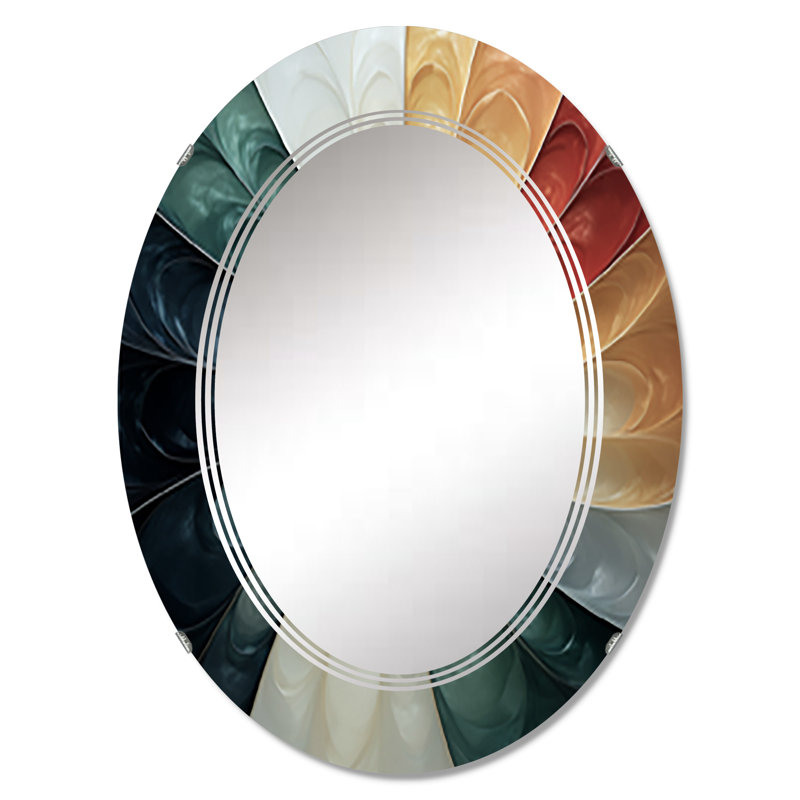 Impact - Miroir mural moderne ovale, 36 po x 24 po
