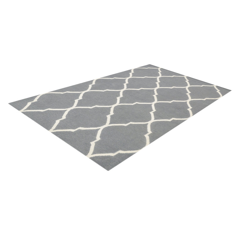 Caroline Geometric Wool Hand Woven Area Rug, Rectangle 120 x 180cm