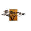 Hand-Painted Decorative Wooden Wall Accessory, 56.7 x 27.6 x 1.2 inches | 100% Solid Wood (Thickness: 1.2 inches) & Durable Metal (Thickness: 0.06 inches) | Unique Colour Variations, Perfect for Home Decor & Accent Walls, Rustic Charm-1118990950