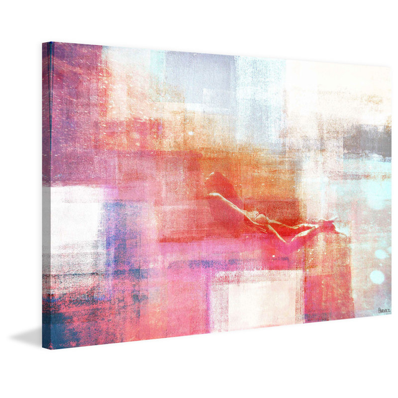 « chaleureux rose rose », impression sur toile tendue, H 30 po x l 45 po x P 1,5 po