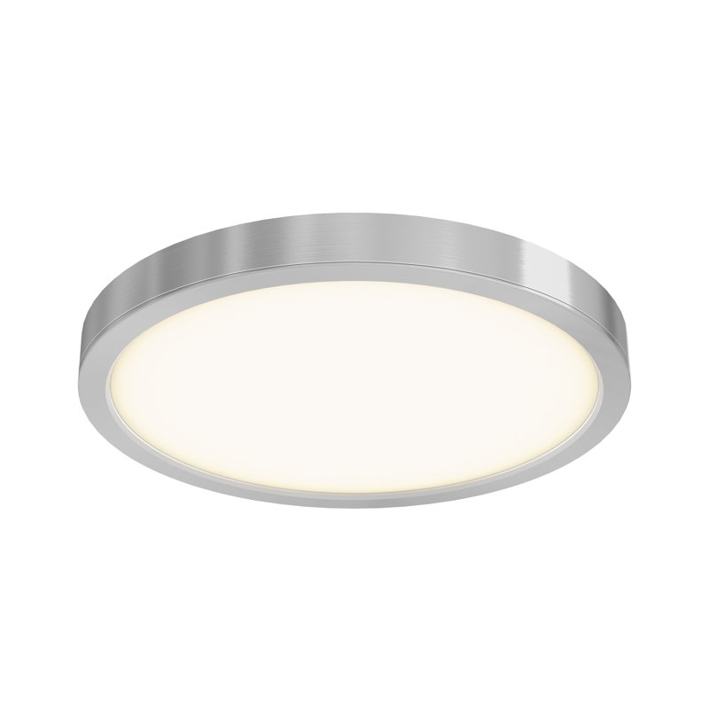 Plafonnier encastré 1 lumière Hayden-Blu, Nickel satiné, H 1 po x l 14 po x P 14 po