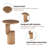 Modern Small Drink End Table With Geometric Base