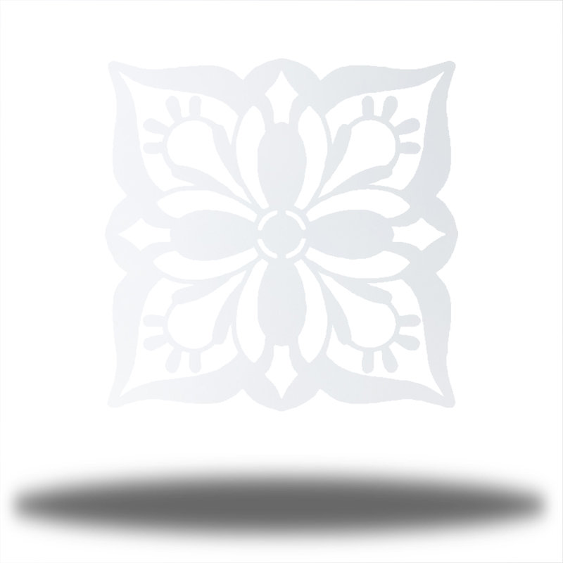 Décoration murale mandala Blossom, Blanc, H 36 po x l 36 po x P 0,06 po