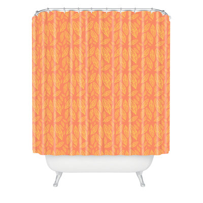 Fall Leaves Pattern Single Shower Curtain