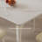 Modern simple white rock plate dining table set-106324815