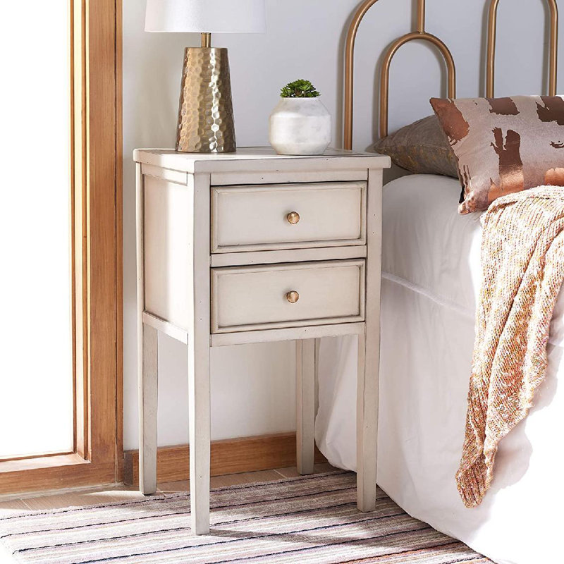 Table de bout Fedir Traditional Shaker 30 po, table de chevet rustique chic, Bouleau blanc