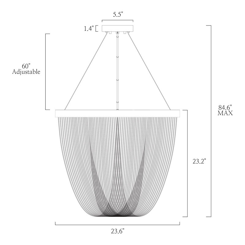 Achai 9 - Light Dimmable Chandelier