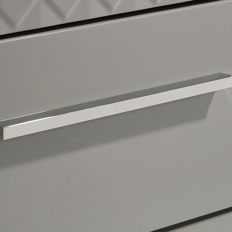 High Gloss 2-Drawer Nightstand Bedside Table