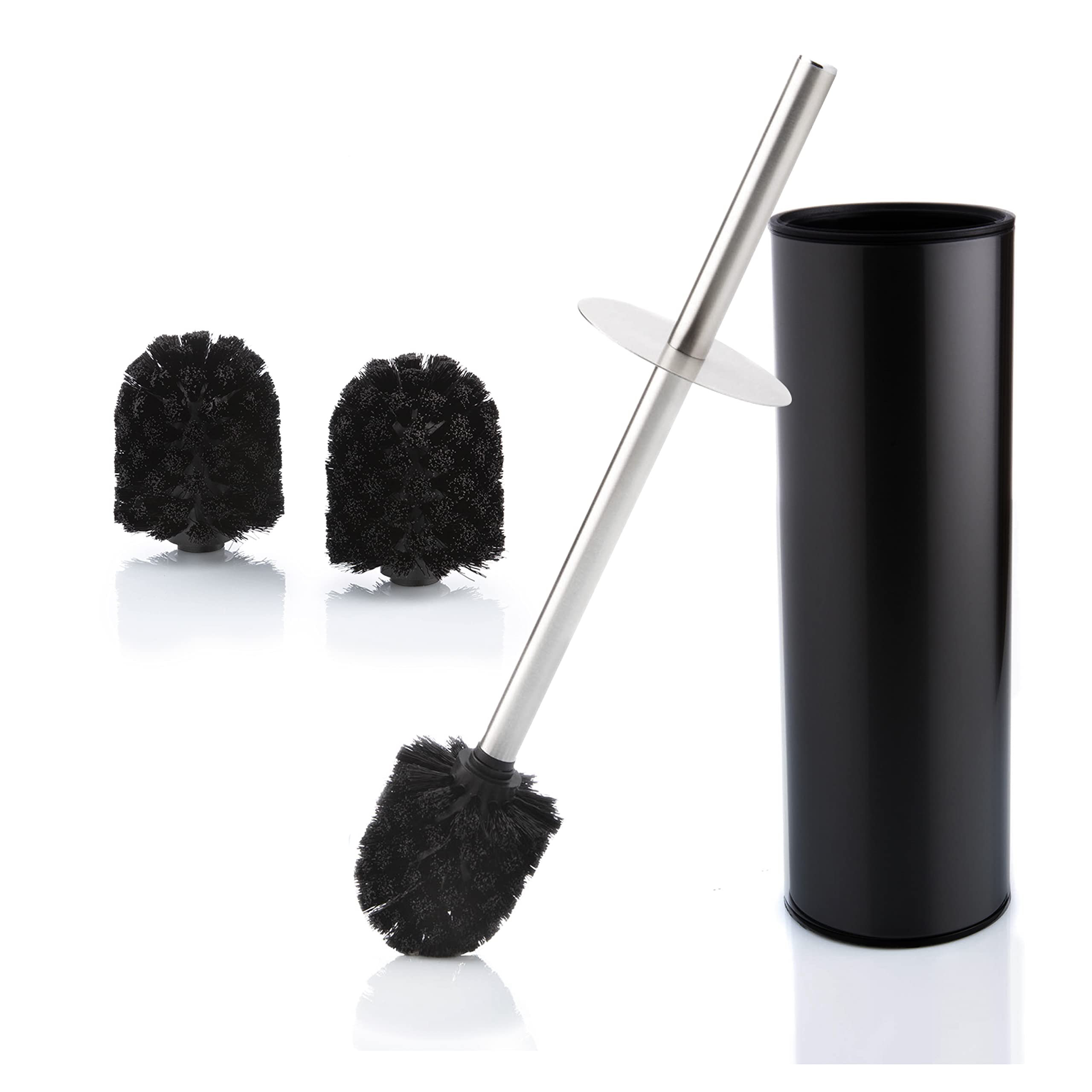 Hideaway Toilet Brush with Heavy Weight Stainless Steel Handle