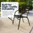 5 Piece Outdoor Patio Dining Set - Tempered Patio Table, 4 Flex Comfort Stack Chairs