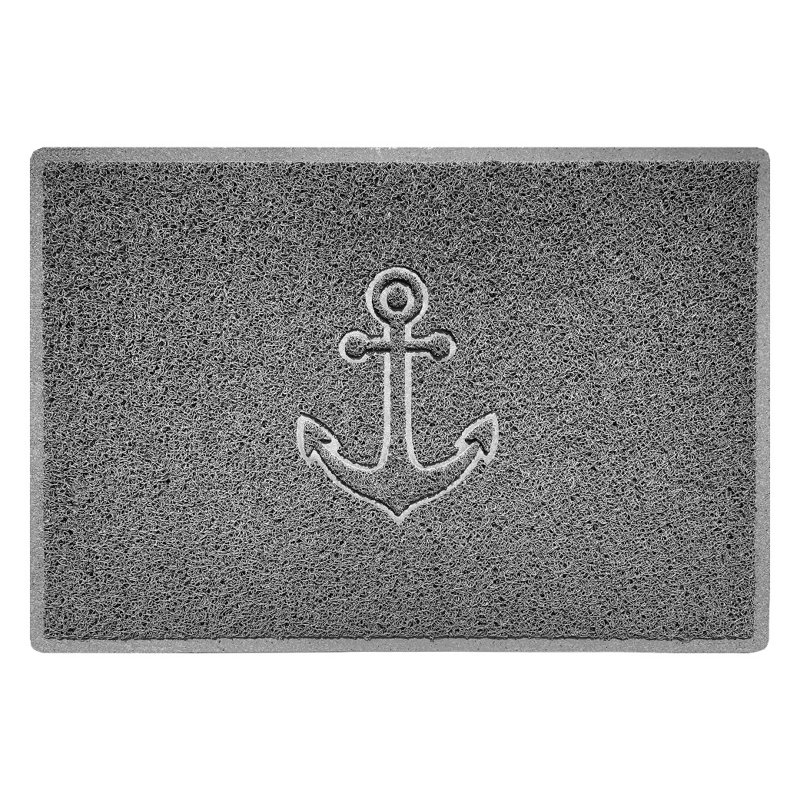 Non-Slip Indoor Door Mat, Grey, 1.2cm H x 90cm W x 60cm L