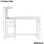 Bureau d'ordinateur brun avec prise de charge et étagères, alignement de tablette réversible, construction, lumières à DEL, ports, unités de complément de crochet pour casque d'écoute, installation, inclus
