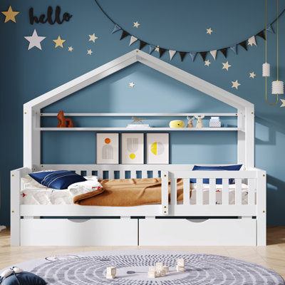 Aito Kids House Bed With Two Drawers
