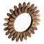 Miroir mural décoratif, miroir mural en bois rustique de 12 pouces, miroirs esthétiques Boho Sunburst pour chambre à coucher, salon, entrée de salle de bain