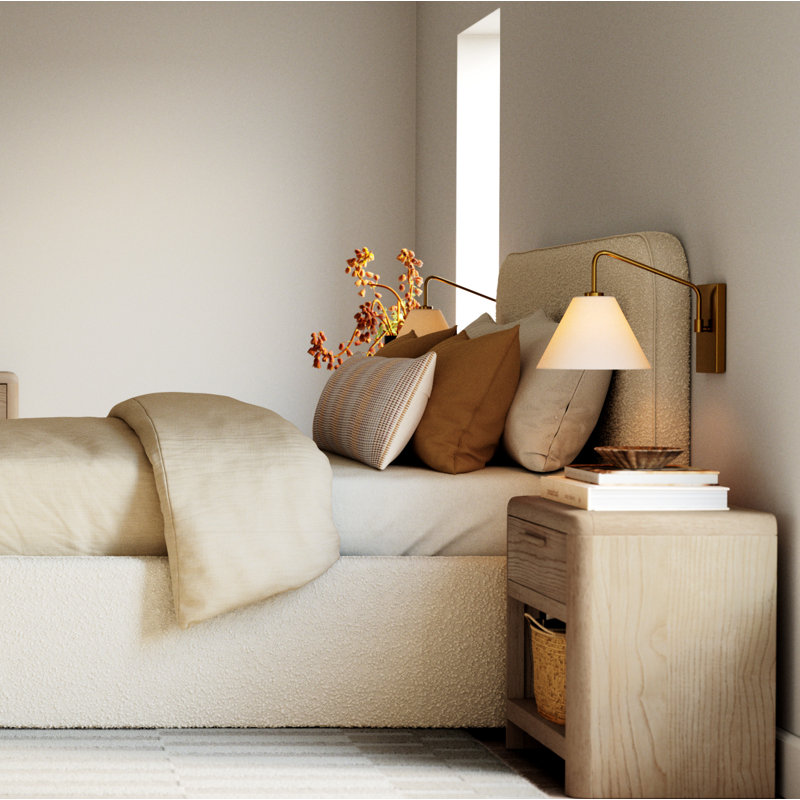 Furano One Drawer Wood Nightstand | Stylish & Functional