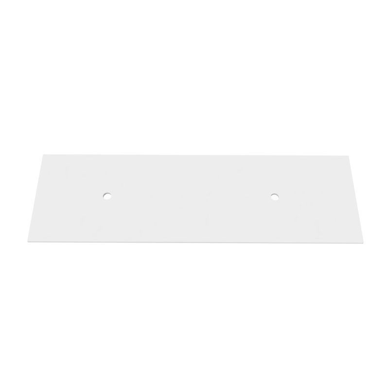 Plateau de meuble-lavabo double 60 po Modern, White