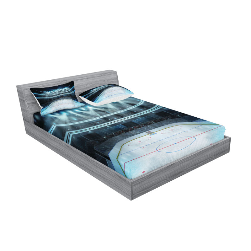 Multicolore drap-housse et coussin décoratif Ambesonne, Ensemble de draps-housses pour grand lit + 4 taies