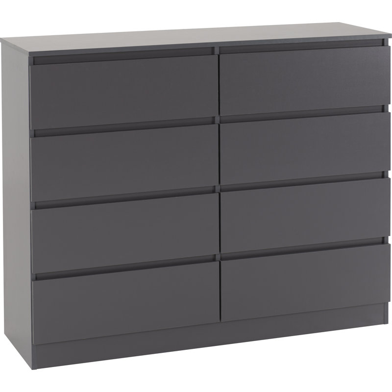 Braunstein 8 Drawer Chest Of Drawers, Grey