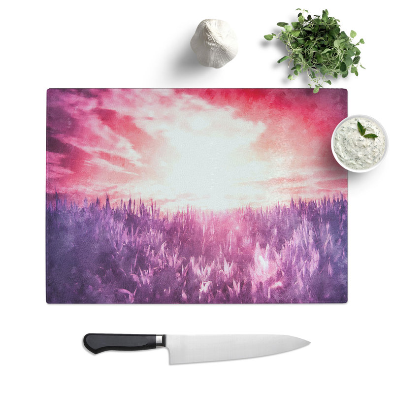 Meadow Painting Chopping Board, 0.4cm H x 28.5cm W x 39cm L