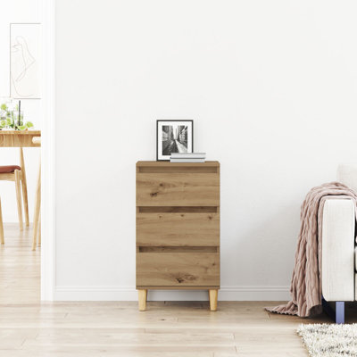 Bedside Cabinet Reclaimed Wood Medium Bedside Table