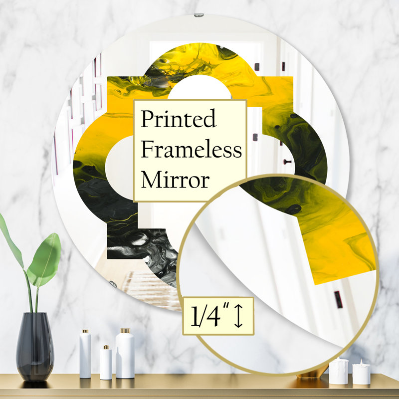 Miroir mural Quatrefoil, H 31,5 po x l po
