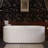 67" Freestanding Solid Surface Bathtub, Luxury Engineered Stone Resin Freestanding Soaking Bathtub With Overflow And Pop-Up Drain Cupc Certified, Matte White