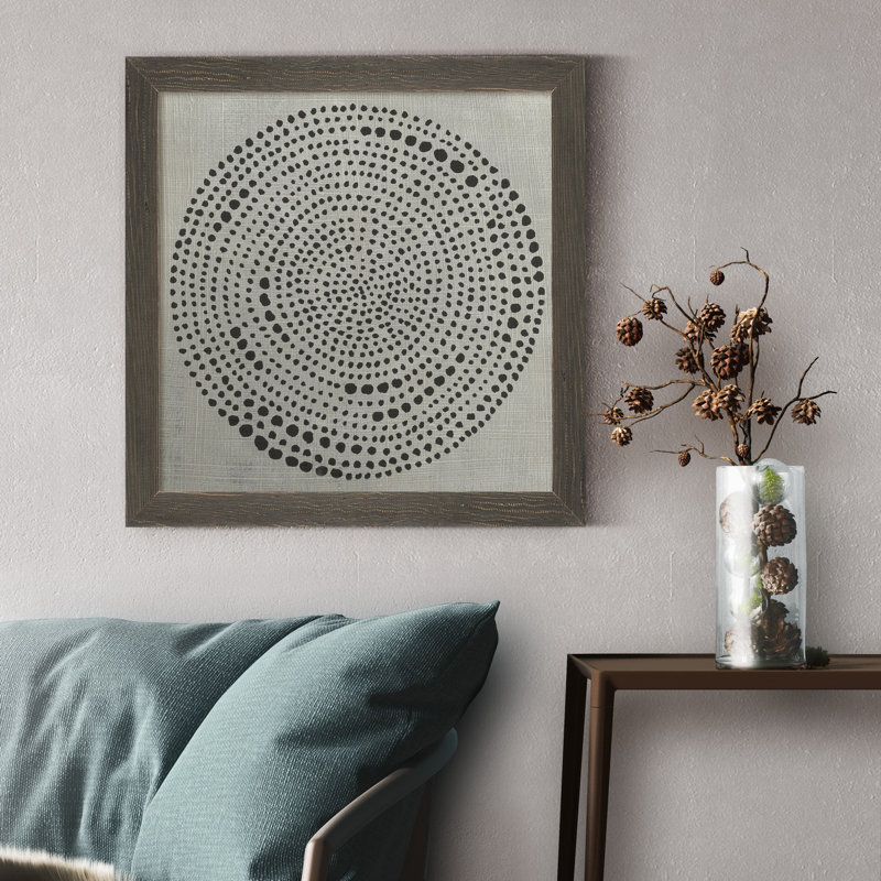 " Mythos I ", 31.5" H x 31.5" W x 1.5" D, Gray Framed