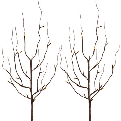 39" Brown LED Branch Set with Timer