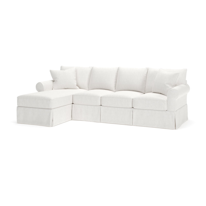Canapé modulaire avec canapé-lit Amari, Face à la gauche, Chenille Crypton® neige Nomad