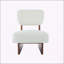 [Set of 2] Modern Beige Lounge Chair with Polyester Upholstery