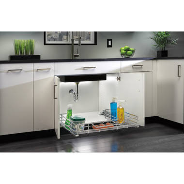 Rev-A-Shelf Kitchen Cabinet Heavy Duty Spring Loaded Appliance Lift Assist  Mechanism for Small Kitchen Appliances w/Soft Close, Zinc, RAS-ML-HDCR