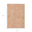 Tapis extérieur lavable abstrait orange et ivoire 10 pi x 14 pi