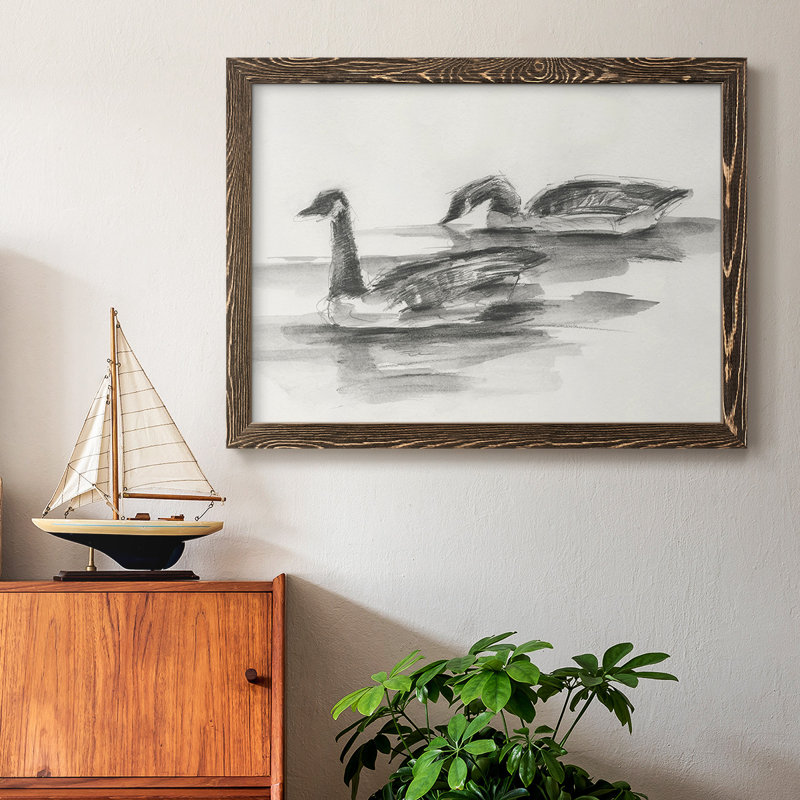 Geese Study II - Impression sur toile tendue, Noyer, H 22 po x l 32 po x P 1,5 po