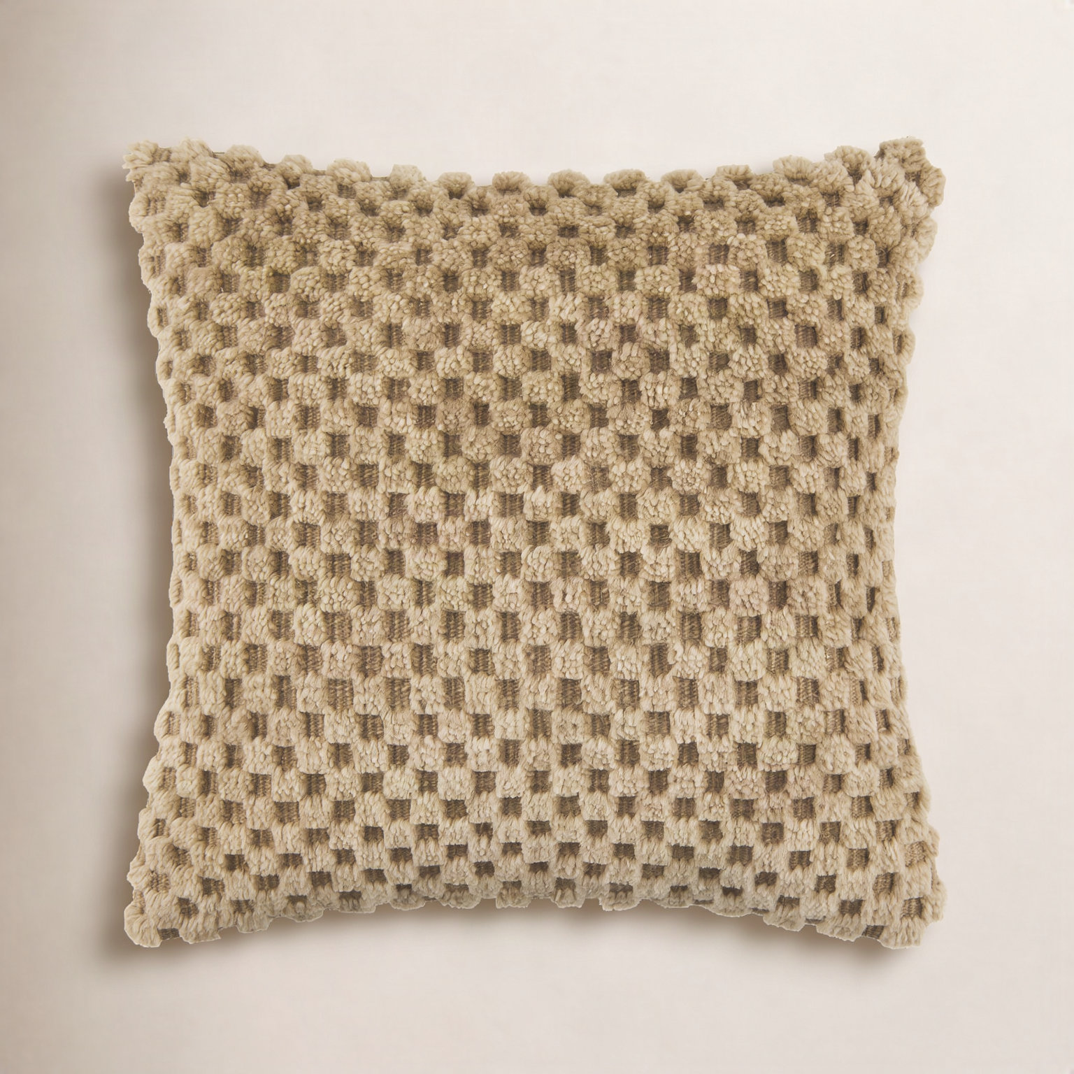Cotton Pillow Cover, Pillow Cover Only - No Insert, Tan, Square 18"
